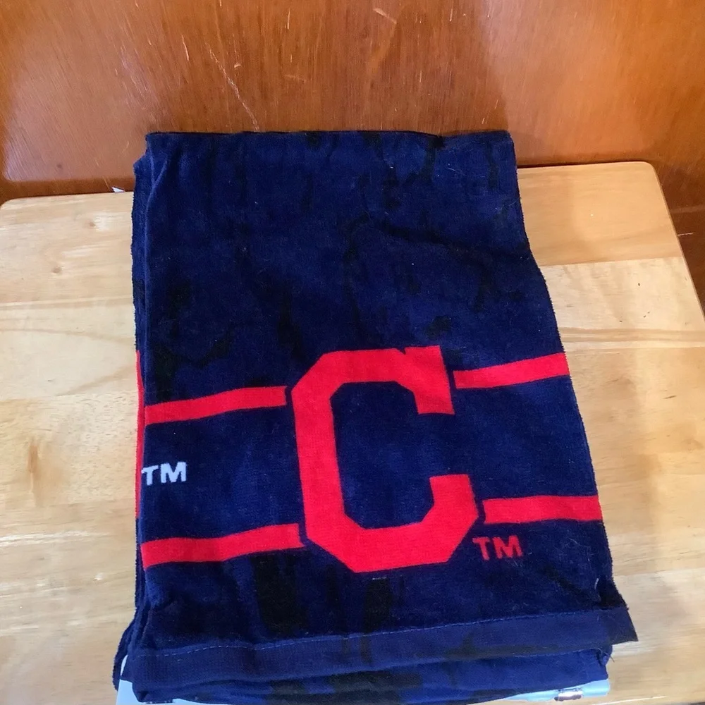 Wincraft Blue and Red Cleveland Indians Plush Beach Towel